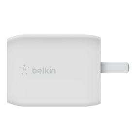 采用 PPS 65 瓦的双 USB-C&reg; GaN 壁式充电器, 白色的, hi-res